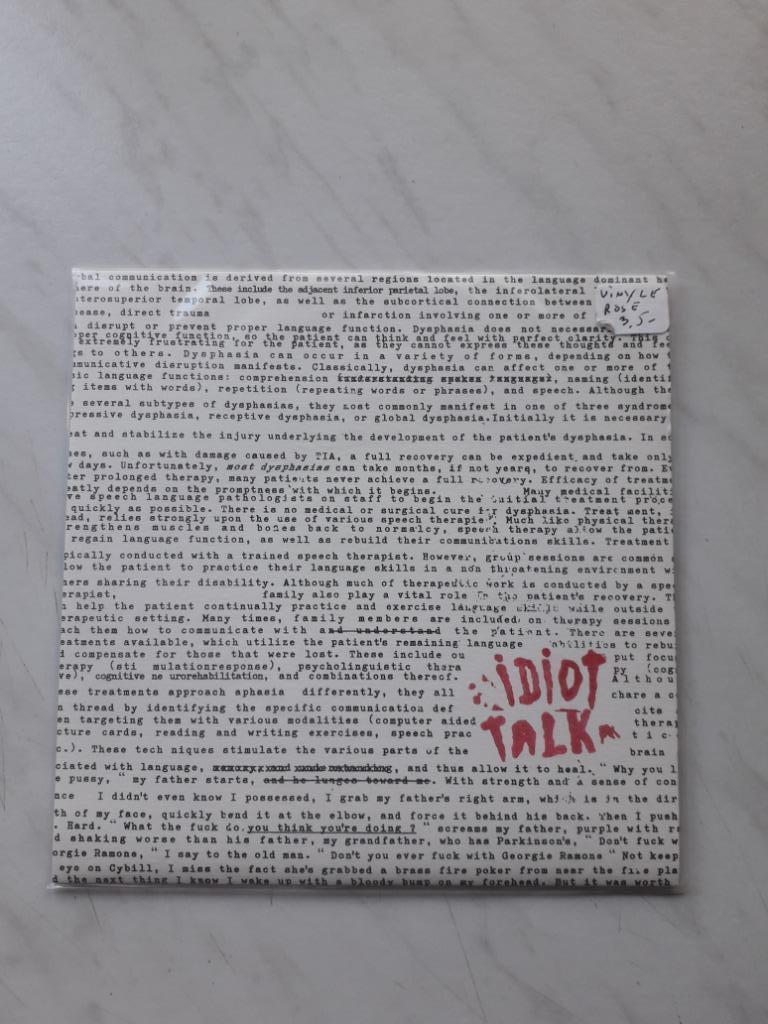 Idiot Talk : Idiot Talk (7") hardcore punk, Verzenden