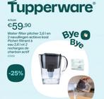 Filtre à eau Tupperware Pitcher +2 recharges, Maison & Meubles, Cuisine| Tupperware, Enlèvement ou Envoi, Neuf