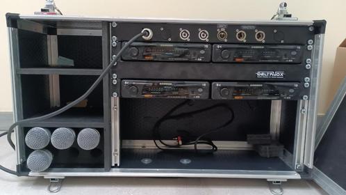 Draadloze microfoon set 4 stuks in flightcase SAMSON Q7 CR77, Muziek en Instrumenten, Microfoons, Zo goed als nieuw, Zangmicrofoon