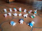 Ensemble de 16 cochons jouets en caoutchouc, Vintage, Utilisé, Enlèvement ou Envoi
