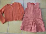 C&A oranje / roos-bruinachtig vestje + jurk maat 116, Kinderen en Baby's, Kinderkleding | Maat 116, C&A, Meisje, Ophalen of Verzenden