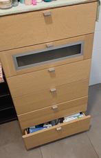 Commode voor badkamer met 6 schuiven, Ophalen, Glas