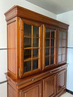 Antieke dressoir met vitrinekast, 150 à 200 cm, 25 à 50 cm, Autres essences de bois, Avec tiroir(s)