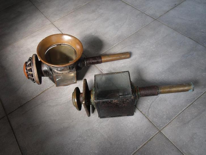 lampes à carbure anciennes cuivre et métal noir 10€ pièce, Antiek en Kunst, Antiek | Verlichting, Ophalen