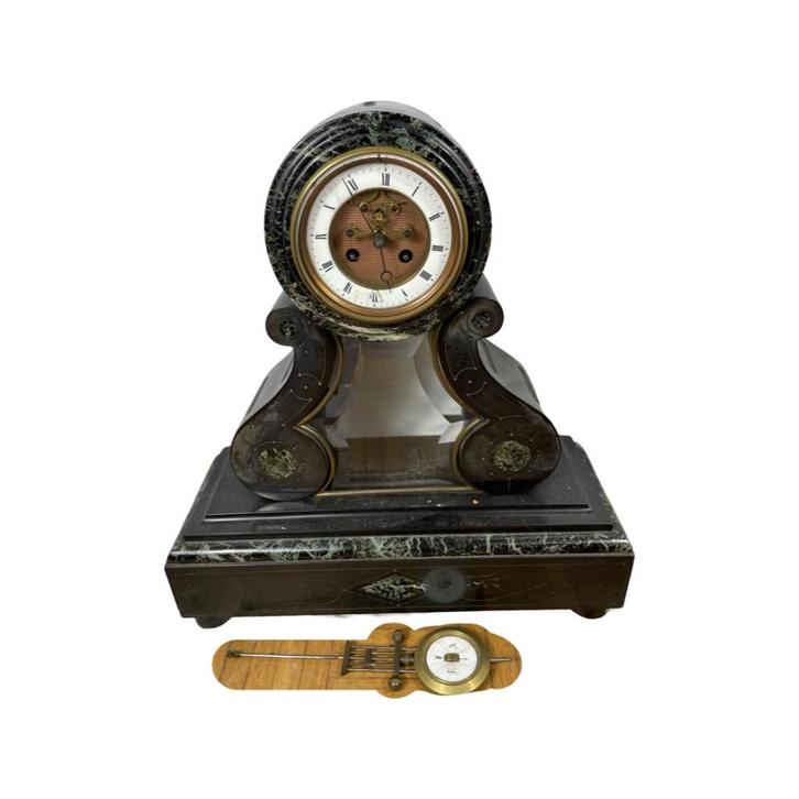 Pendule en Marbre Napoléon III - Élégance et Histoire, Antiek en Kunst, Antiek | Klokken, Ophalen