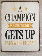 Un Champion est quelqu'un qui... (panneau métal La finesse), Enlèvement ou Envoi
