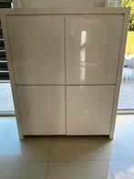 Meuble de rangement laqué blanc – 4 portes – Excellent état, Ophalen, Zo goed als nieuw