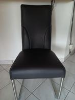 8 eetkamer stoelen tatra donkerbruin.( rvs staal ) ., Ophalen, Zo goed als nieuw