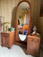 Slaapkamer Antiek Eik met Mahonie, Huis en Inrichting, Slaapkamer | Complete slaapkamers, Ophalen, Gebruikt, Tweepersoons