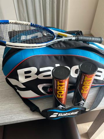Tenniszak babolat met tennisraket en 6 ballen, Enlèvement, Balles, Wilson