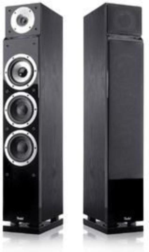 Teufel T 400 Stereo Set vloerspeaker zwart, Audio, Tv en Foto, Luidsprekerboxen, Zo goed als nieuw, Front, Rear of Stereo speakers