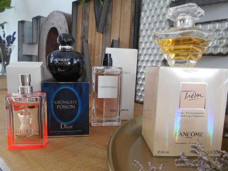 PARFUM.....DIOR /LANCOME /JP GAULTIER /DOLCE&GABBANA...a 50e, Verzamelen, Retro, Overige typen, Ophalen of Verzenden