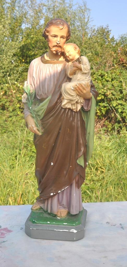 saint joseph en platre de 42 cm, Antiquités & Art, Enlèvement ou Envoi