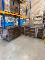 RVS Hoekbar met granieten werkblad – in goede staat, Zakelijke goederen, Ophalen, Gebruikt, Meubilair