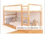 Houten stapelbed wit, Kinderen en Baby's, Kinderkamer | Stapelbedden en Hoogslapers, Ophalen, Zo goed als nieuw, Stapelbed