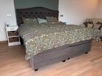 Elektrisch bed, Huis en Inrichting, Slaapkamer | Boxsprings, Ophalen, Gebruikt, Bruin, Tweepersoons