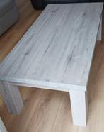 Bruin lederen tweezit en/of salontafel, Huis en Inrichting, Ophalen, 150 tot 200 cm, Tweepersoons, Zo goed als nieuw
