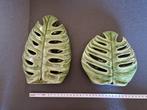 lot de 2 chandeliers en porcelaine - feuille de monstera, Ophalen