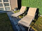 2 ligbedden "Castle Line", Tuin en Terras, Ophalen, Gebruikt, Aluminium, Verstelbaar