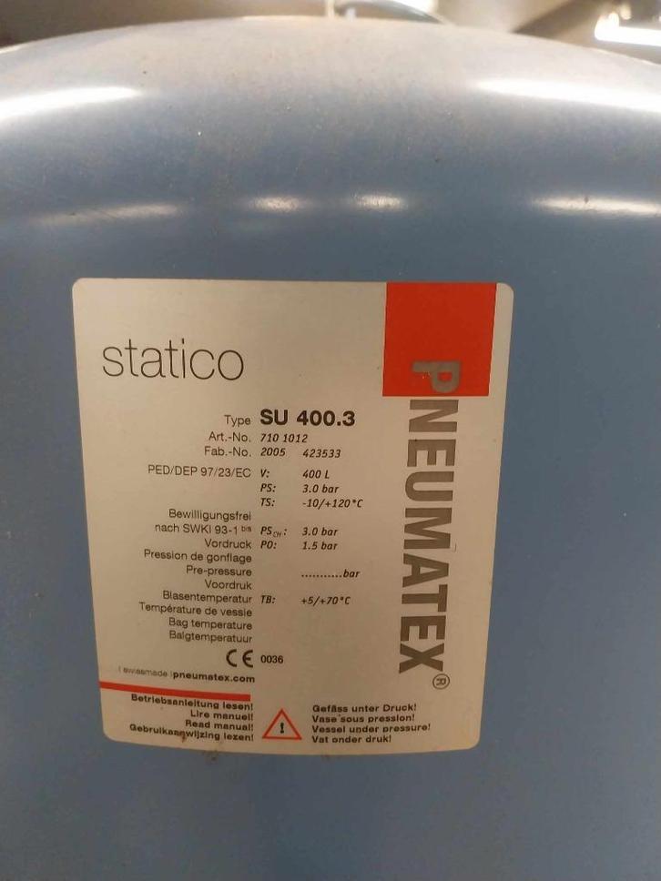 xpansievat Pneumatex 400L – Verwarming | Drukvat voor CV-ins, Doe-het-zelf en Bouw, Verwarming en Radiatoren, Gebruikt, Overige typen