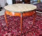 Ronde salontafel, marmeren blad en bron beslag., Ophalen