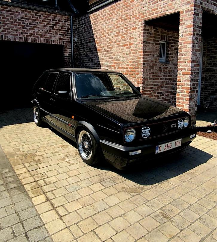 VW golf mk2 GTI 8V '91, Auto's, Volkswagen, Particulier, Golf, Centrale vergrendeling, Benzine, 5 deurs, Zwart, Grijs, Ophalen