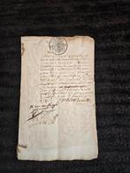 Manuscript ,3 paginas anno 1754, Antiek en Kunst, Antiek | Boeken en Manuscripten, Ophalen of Verzenden