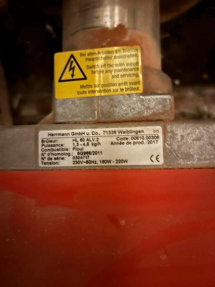 Brûleur fioul chaudière mazout, Doe-het-zelf en Bouw, Verwarming en Radiatoren, Gebruikt, Overige typen, Ophalen