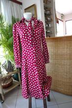 vintage dressing rood wit bebloemde jurk, Maat 38/40 (M), Vintage Dressing, Ophalen of Verzenden, Gedragen