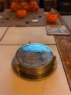 6 onderleggers met houdertje, Ophalen, Gebruikt, Glas of Kopje