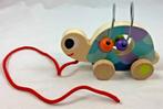 Janod Baby Looping Mini trekdier schildpad van hout 17x13cm, Kinderen en Baby's, Verzenden, Zo goed als nieuw