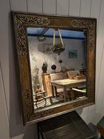 Mooi gevlamde spiegel in houten kader 75 op 65 cm, Enlèvement