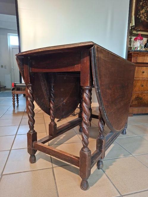 Table et chaises type anglais en chêne massif, Antiek en Kunst, Antiek | Meubels | Tafels, Ophalen