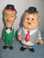 Vintage Laurel en Hardy piepers, Ledraplastic, 1962, Verzamelen, Ophalen of Verzenden