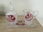 Vintage schaal met melkkan en suikerpot. Nieuwstaat., Enlèvement, Neuf