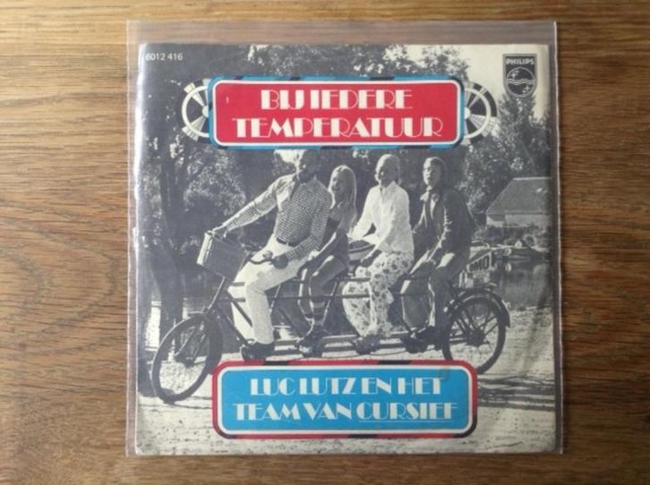 single luc lutz met het team van cursief / de melodia's, CD & DVD, Vinyles Singles, Single, En néerlandais, 7 pouces, Enlèvement ou Envoi