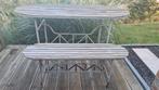 Table de jardin et 2 bancs, Jardin & Terrasse, Enlèvement, Utilisé