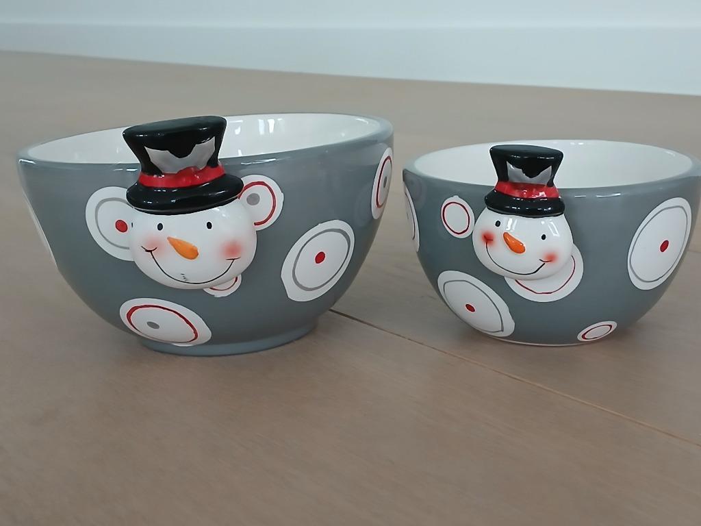 kommetjes met sneeuwman, Diversen, Kerst, Ophalen of Verzenden