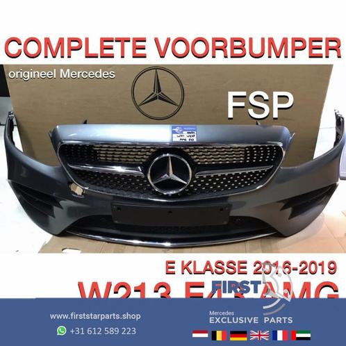 W213 W238 E43 AMG VOORBUMPER + DIAMOND GRIL ORIGINEEL Merced, Auto-onderdelen, Carrosserie, Bumper, Mercedes-Benz, Voor, Gebruikt