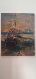 Gréement/ peinture à l'huile sur toile, Ophalen of Verzenden