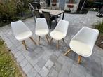 Set van 4 eetkamerstoelen, Ophalen, Gebruikt, Wit, Overige materialen