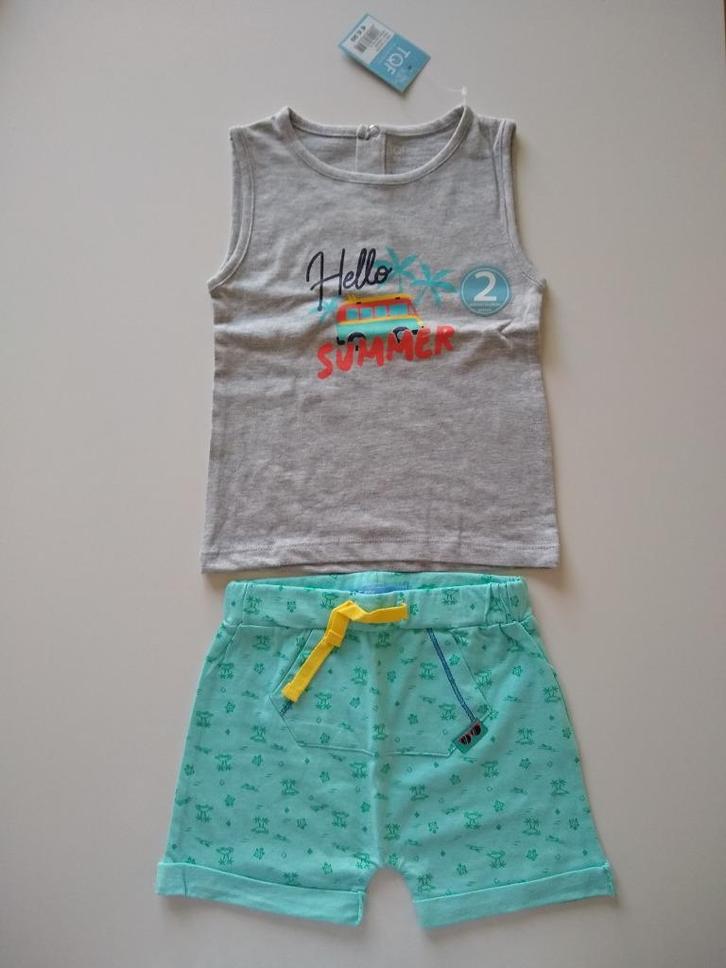 NIEUW zomerset van 2 stuks maat 86, Enfants & Bébés, Vêtements de bébé | Taille 86, Neuf, Garçon, Ensemble, Enlèvement ou Envoi