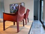 2 Cassina 414 Cab fauteuils, Ophalen, Gebruikt, Leer, Design, Vintage