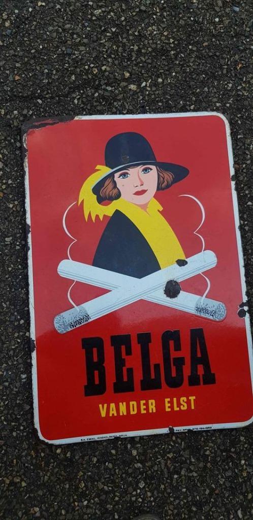 Belga vander Elst emaillen reclame bord vintage verzamel, Verzamelen, Merken en Reclamevoorwerpen, Gebruikt, Reclamebord, Ophalen of Verzenden