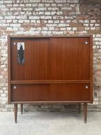 Vintage design midcentury highboard kast, Huis en Inrichting, Ophalen, Mid century, 100 tot 150 cm, Teakhout