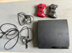 PlayStation 3 Slim – 320 GB controller en kabels, Ophalen, Gebruikt, Met 2 controllers, 320 GB