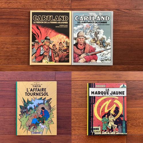 Lot x4 Bandes Dessinées (Tintin/Blake & Mortimer/Cartland), Boeken, Stripverhalen, Nieuw, Meerdere stripboeken
