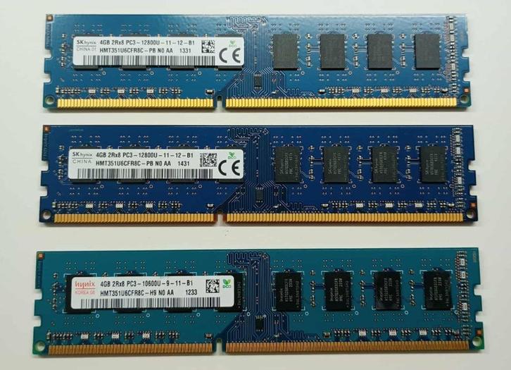 PC 4GB - 2Rx8 PC3 (3x), Computers en Software, RAM geheugen, Gebruikt, Desktop, 4 GB, Ophalen of Verzenden