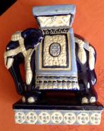 Statue d'éléphant indien en céramique blanc et bleu, Antiquités & Art, Enlèvement