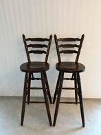 Vintage set van 2 Barkrukken, Huis en Inrichting, Barkrukken, Ophalen, Zo goed als nieuw, Hout